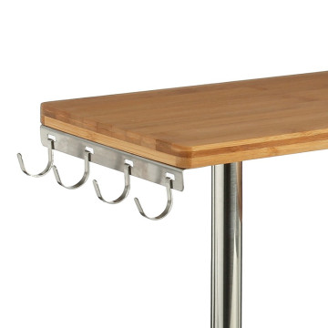 Etagère d'angle 3 niveaux bambou et inox 5five - Le Dépôt Bailleul