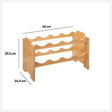 Rack 8 bouteilles empilable bambou 5five - Le Dépôt Bailleul