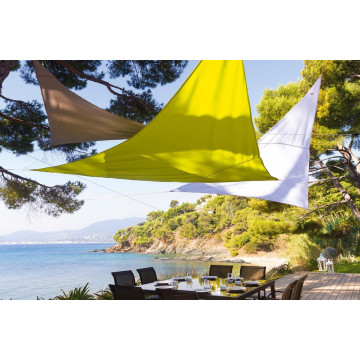Toile solaire 4m Hespéride Anori gris triangulaire - Le Dépôt Bailleul