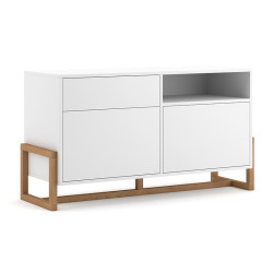 Buffet 1 tiroir 2 portes Oslo blanc - Le Dépôt Bailleul