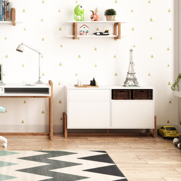 Buffet 1 tiroir 2 portes Oslo blanc - Le Dépôt Bailleul