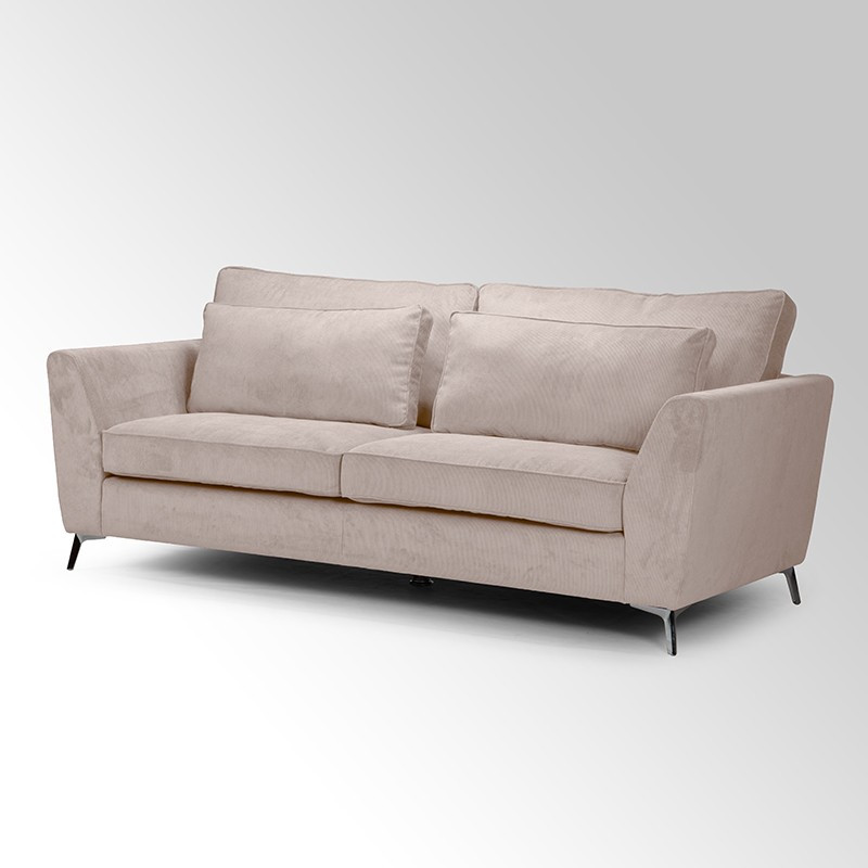 Canapé 3 places Isla velours côtelé Fjord beige Le Dépôt Bailleul