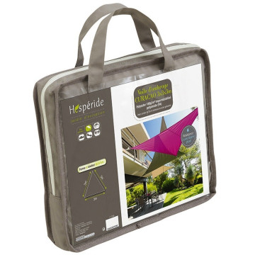 Toile solaire 3x3x3m taupe Hespéride triangulaire - le Dépôt bailleul