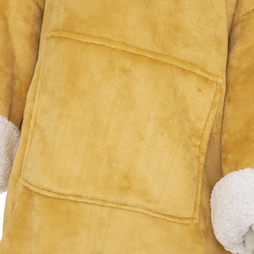 Sweat plaid ocre manches flanelle L-XL Atmosphera - Le Dépôt Bailleul