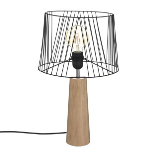 Lampe en bois et métal H46...