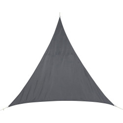 Toile solaire 3x3x3m gris Hespéride triangulaire - Le Dépôt Bailleul.