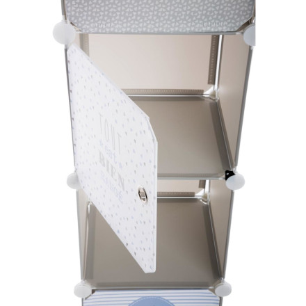 Colonne de rangement en tissu gris pour enfant - Le Dépôt Bailleul