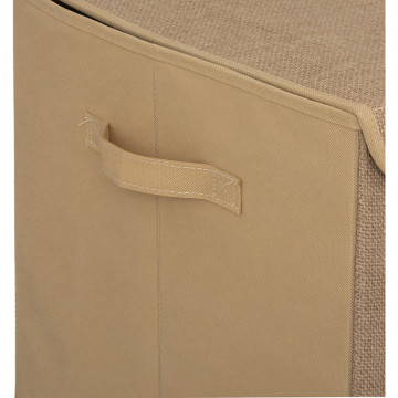 Coffre pliant en jute + pompons Atmosphera - Le Dépôt Bailleul