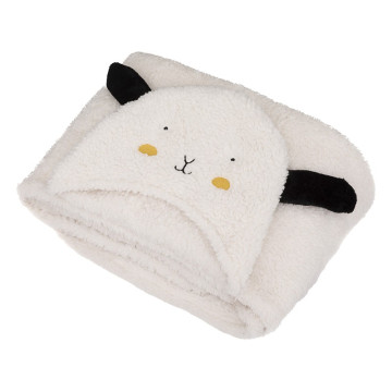 Plaid enfant à capuche mouton blanc Atmosphera - Le Dépôt Bailleul