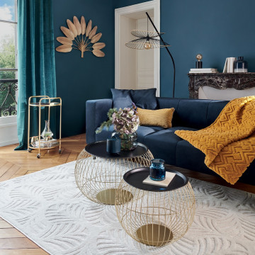 Table basse x2 métal doré Alya Atmosphera - Le Dépôt Bailleul