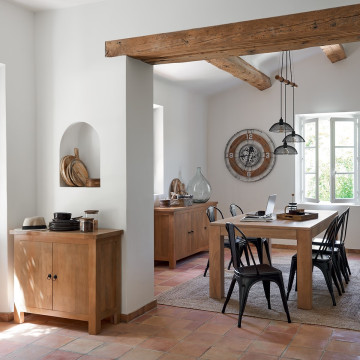 Horloge D90 rouages métal et sapin Lana Atmosphera - Le Dépôt Bailleul