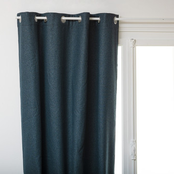 Rideau isolant occultant bleu foncé 140x260 Atmosphera - Le Dépôt Bailleul