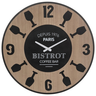 Horloge D57 bistrot en bois...