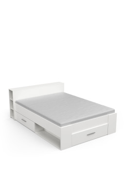 Lit 140x190 cm Pocket blanc