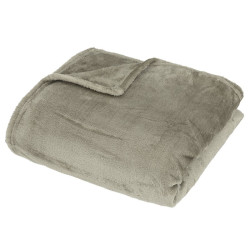 Plaid avec pochon Row 150x200 gris clair Atmosphera - Le Dépôt Bailleul