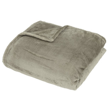 Plaid avec pochon Row 150x200 gris clair Atmosphera - Le Dépôt Bailleul