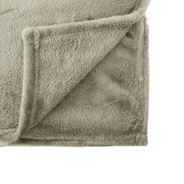 Plaid avec pochon Row 150x200 gris clair Atmosphera - Le Dépôt Bailleul