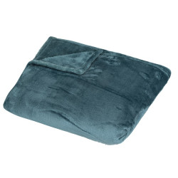 Plaid avec pochon Row 150x200 canard Atmosphera - Le Dépôt Bailleul