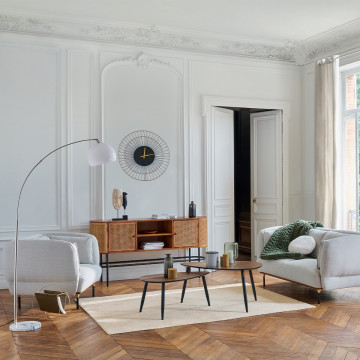 Table Miléo effet noyer set de 2 Atmosphera GM - Le Dépôt Bailleul