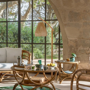 Lampadaire articulé Palm naturel H158 Atmosphera - Le Dépôt Bailleul