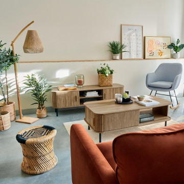 Lampadaire articulé Palm naturel H158 Atmosphera - Le Dépôt Bailleul