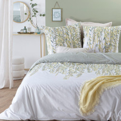 Parure de lit Misore imprimés feuilles 240x220 Atmosphera - Le Dépôt Bailleul