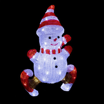 Bonhomme de neige patineur lumineux extérieur 60 LED - Le Dépôt Bailleul