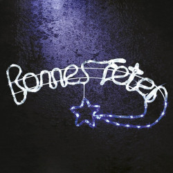 Déco lumineuse Bonnes Fêtes 100 LED blanc froid - Le Dépôt Bailleul