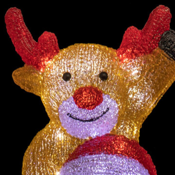Père-Noël, bonhomme de neige et renne lumineux 60 LED - Le Dépôt Bailleul