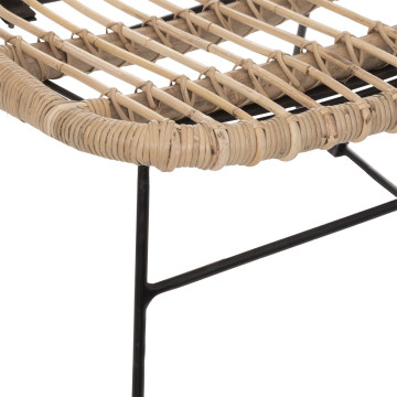 Fauteuil en rotin Parsa pieds métal Atmosphera - Le Dépôt Bailleul