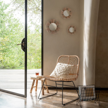 Fauteuil en rotin Parsa pieds métal Atmosphera - Le Dépôt Bailleul