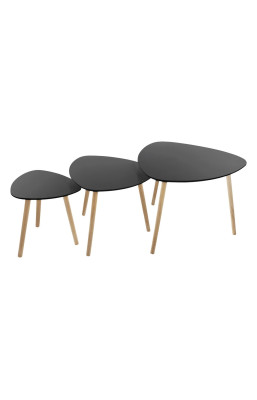 Table basse Mileo noir lot...