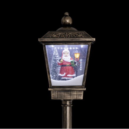 Lampadaire lanterne Père-Noël lumineux et musical - Le Dépôt Bailleul