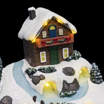 Village de Noël Vacances à la montagne animé et lumineux - Le Dépôt Bailleul