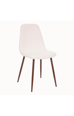Chaise bouclette Roka blanc...