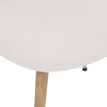 Chaise bouclette Slano blanc Atmosphera - Le Dépôt Bailleul