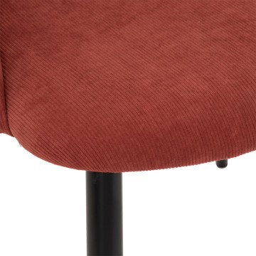 Chaise Céleste terracotta pieds métal noir Atmosphera - Le Dépôt Bailleul