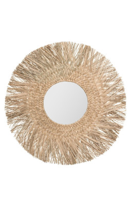Miroir rond 80 cm en roseau...