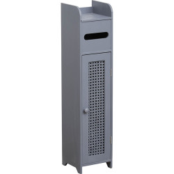 Meuble réserve et dérouleur WC cannage gris - Le Dépôt Bailleul