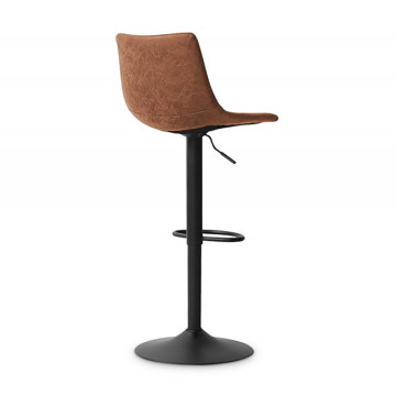 Tabouret de bar réglable Trevi PU cognac - Le Dépôt Bailleul