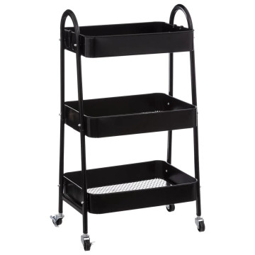 Desserte 3 niveaux à roulettes métal noir 5five - Le Dépôt Bailleul