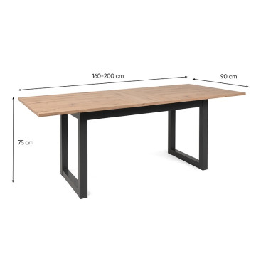 Table à manger extensible 160/200 cm - Le Dépôt Bailleul