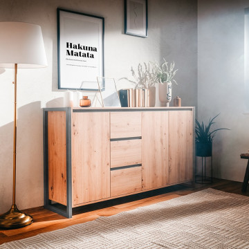 Buffet bas 3 tiroirs 3 portes - Le Dépôt Bailleul