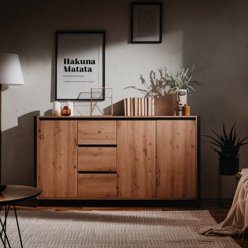 Buffet bas 3 tiroirs 3 portes - Le Dépôt Bailleul