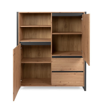 Buffet haut 2 tiroirs 2 portes 2 niches - Le Dépôt Bailleul