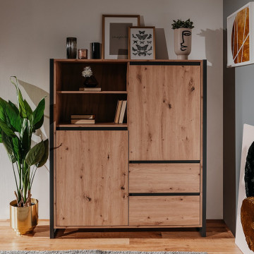 Buffet haut 2 tiroirs 2 portes 2 niches - Le Dépôt Bailleul