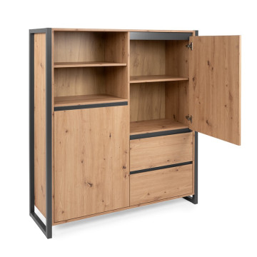 Buffet haut 2 tiroirs 2 portes 2 niches - Le Dépôt Bailleul