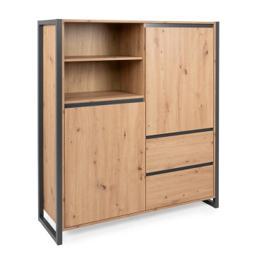 Buffet haut 2 tiroirs 2 portes 2 niches - Le Dépôt Bailleul