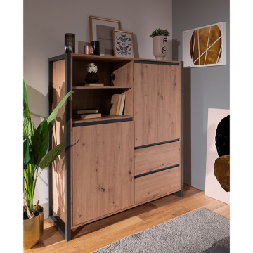 Buffet haut 2 tiroirs 2 portes 2 niches - Le Dépôt Bailleul