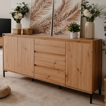 Buffet 3 portes 3 tiroirs - Le Dépôt Bailleul